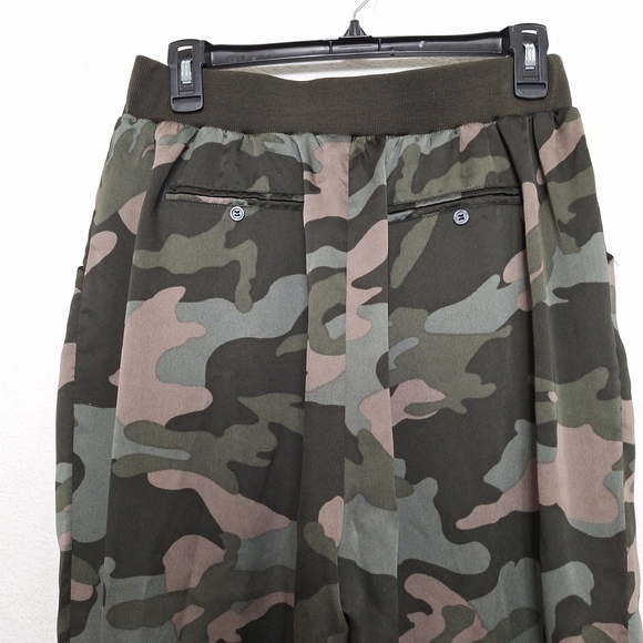 Mittoshop Green Tan Camo Grunge Outdoor High Rise Pull On Jogger Pants Size L - Picture 5 of 9